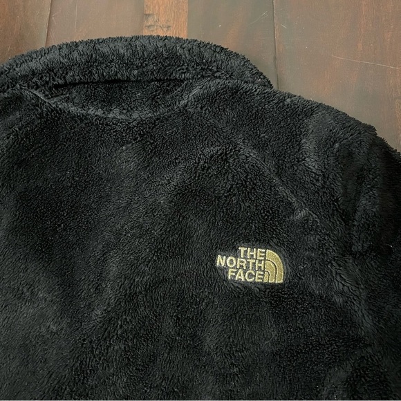 North Face Jacket Womens Medium Black And Gold Fleece Teddy Osito Fuzzy Full Zip - Picture 7 of 7